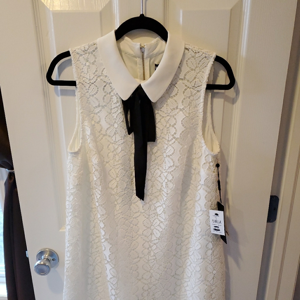 Karl Lagerfeld Paris Ivy White Sleeveless Dress
